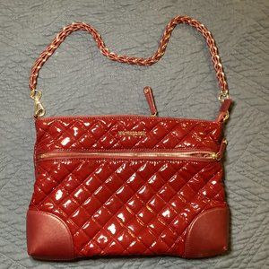 MZ Wallace Quilted Burgundy Crossbody Bag